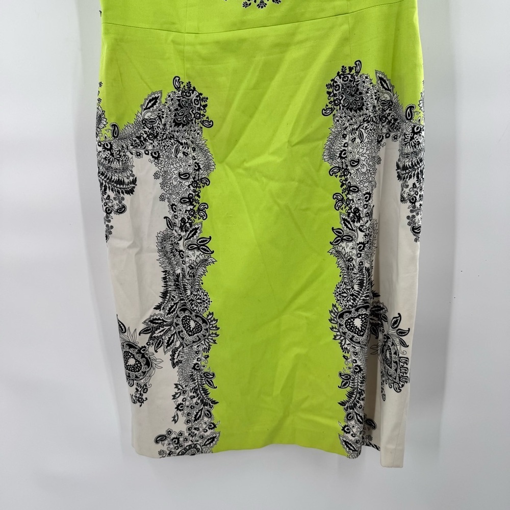 David Meister green and Black paisley Patterned Dress size 14 - Picture 3 of 9